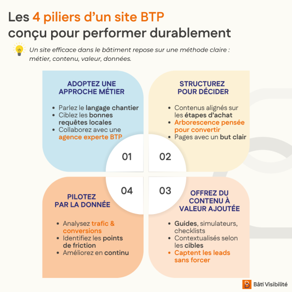 Pilliers site web btp