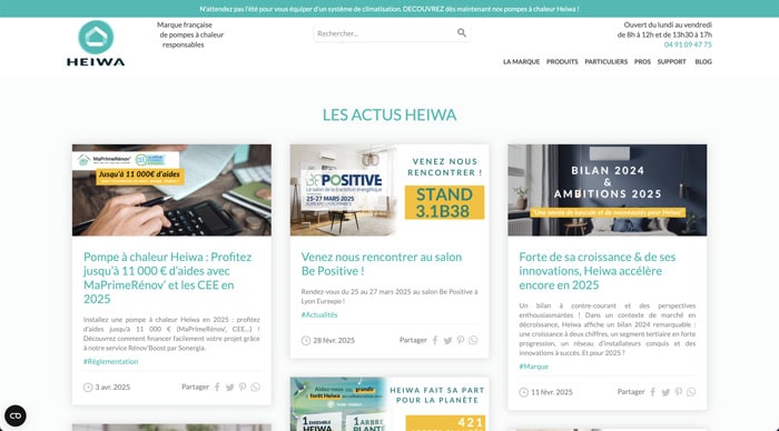 blog HEIWA génie climatique