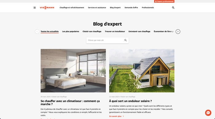 blog Viessmann génie climatique