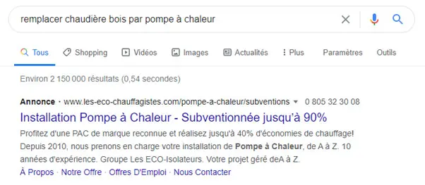publicite-google-search-genie-climatique