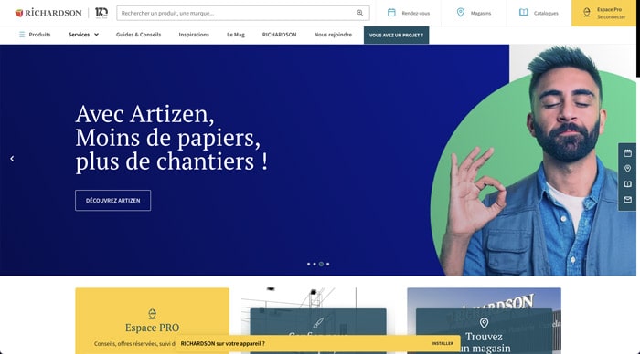site web Richardon spécialiste génie climatique