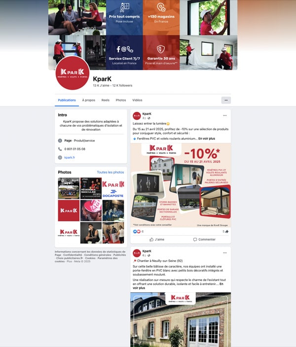 facebook KparK menuiserie extérieure