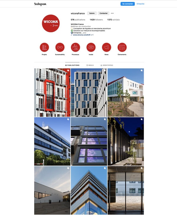 instagram WICONA menuiserie extérieure