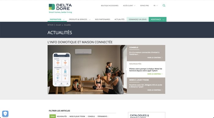 blog DELTA DORE domotique / maison connectée