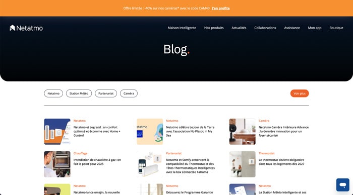 blog NETATMO domotique / maison connectée