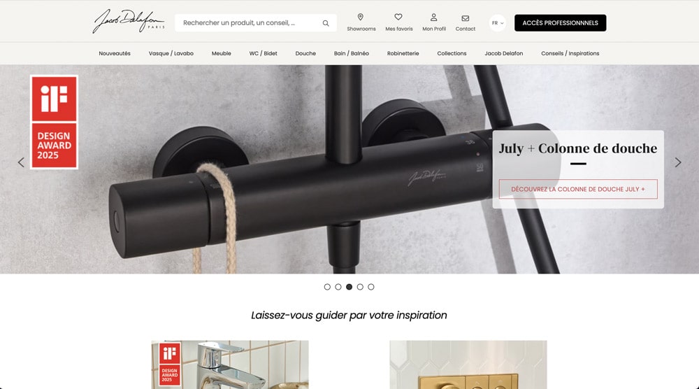 site web JACBO DELAFON salle de bains