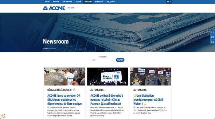 blog actualités du site ACOME électricité