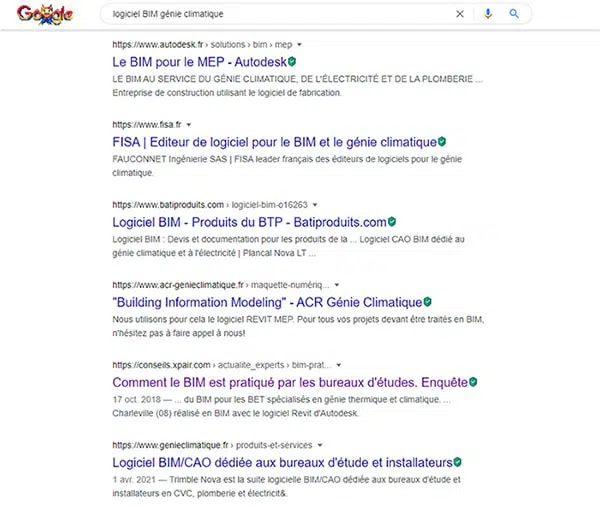 référencement naturel BIM