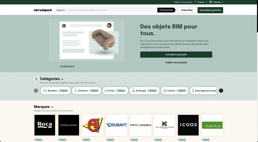 site web BIM object