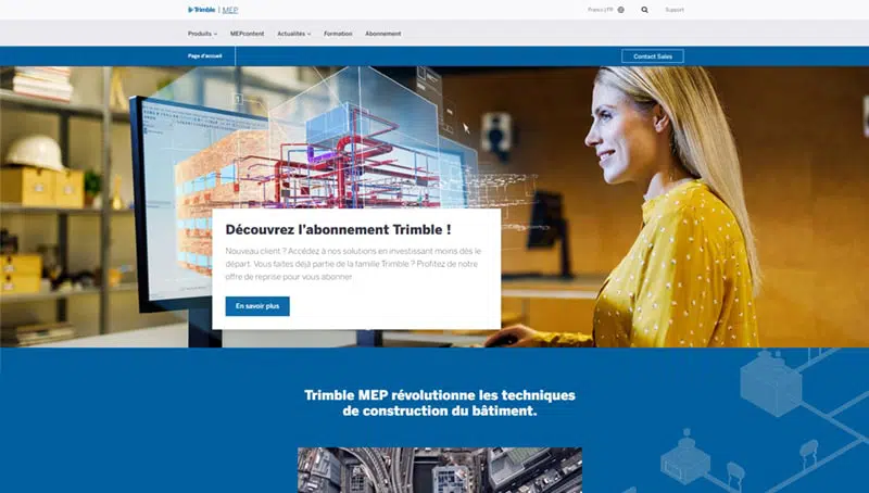 site web de Trimble MEP