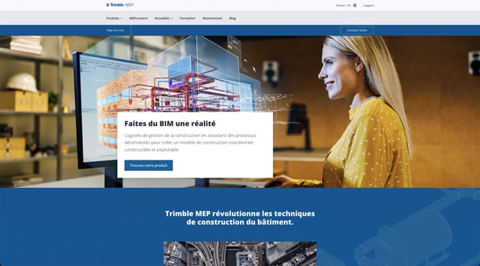 site web TRIMBLE MEP BIM