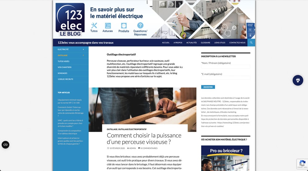 blog 123elec outillage électroportatif