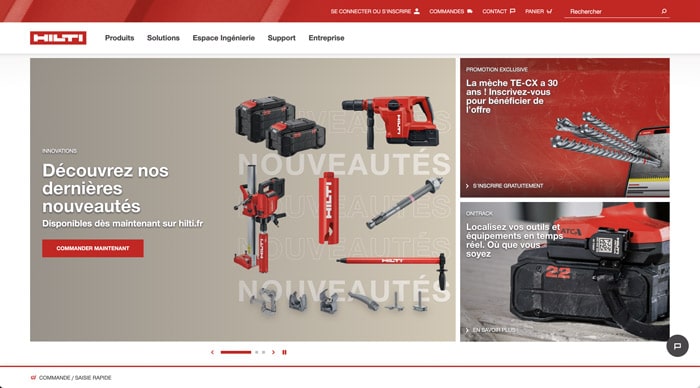 site web HILTI outillage électrique