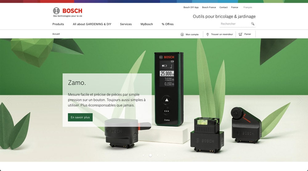 site web BOSCH diy outillage électrique