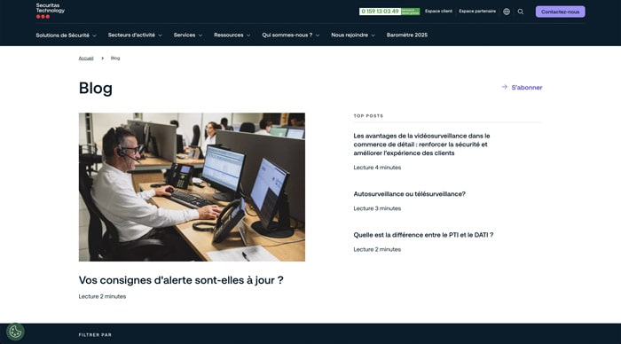 Blog Stanley security / Securitas Technology sécurité électronique