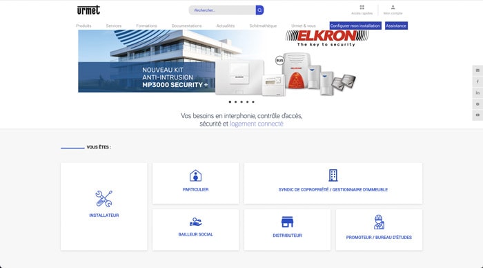 site web URMET sécurité électronique