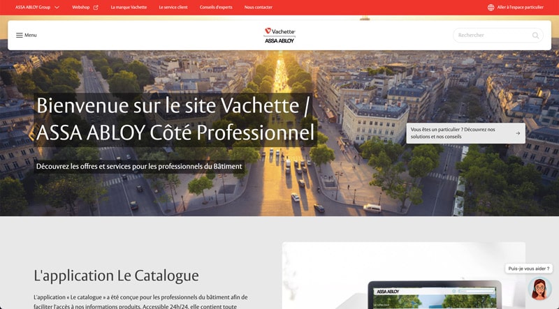 site web Vachette Assa Abloy sécurité électronique