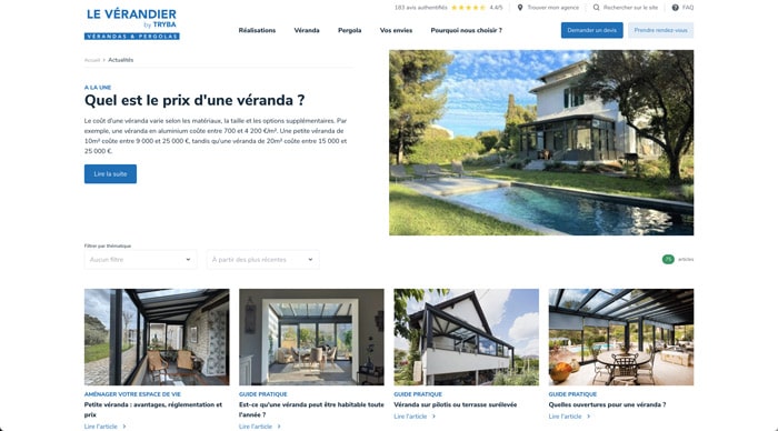 Actualités Vérandier by Tryba véranda et extension d'habitat