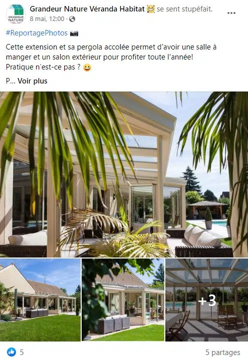 contenu véranda grandeur nature