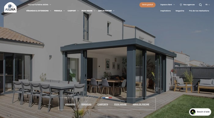 site web Akena Vérandas extension d'habitat