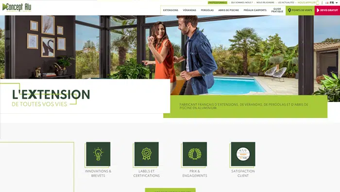 site web veranda concept alu
