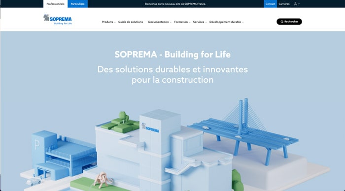 site web SOPREMA couverture