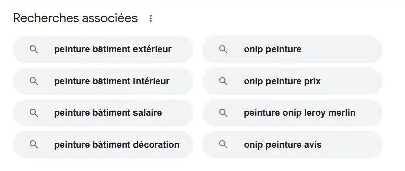 seo recherches associees google