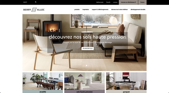 site web Berry Alloc