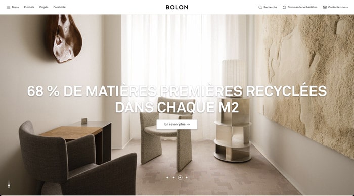 Site web Bolon revêtement de sol