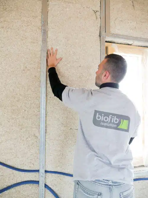 pose de materiaux biosource
